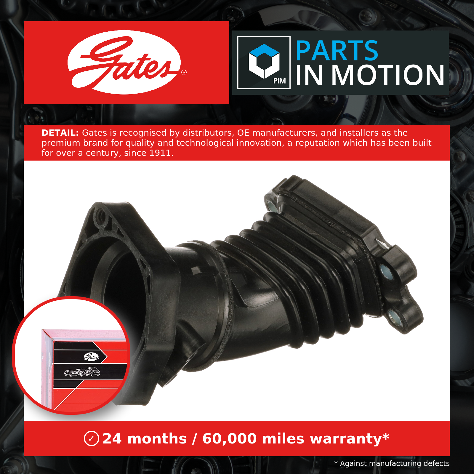 Air Filter Hose fits VOLVO V50 545 1.6D 10 to 12 D4162T Pipe Gates 30741749 New - Image 15