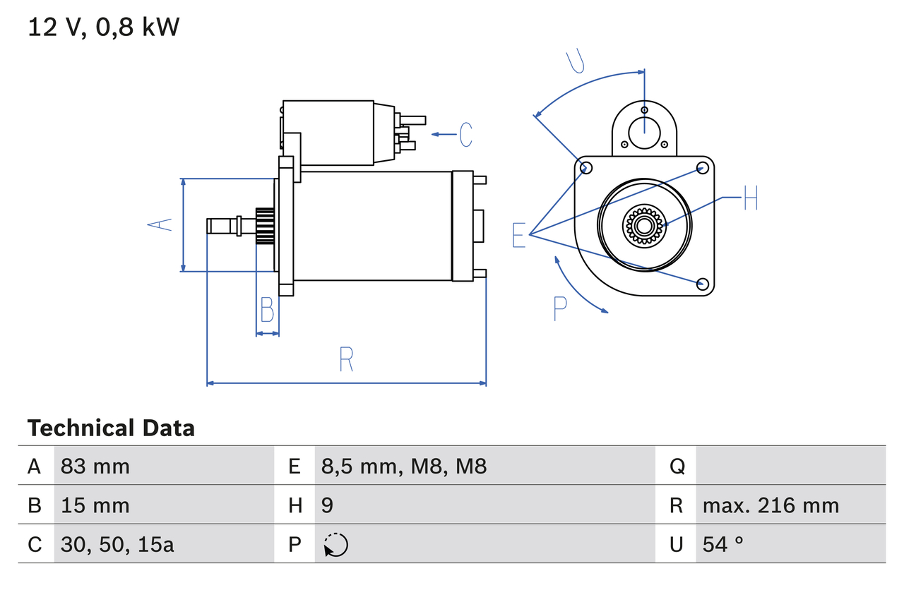 Bosch 0986013590 Starter Motor