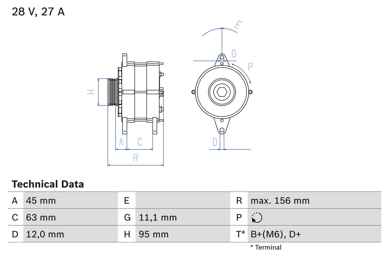 Bosch 0986031340 Alternator