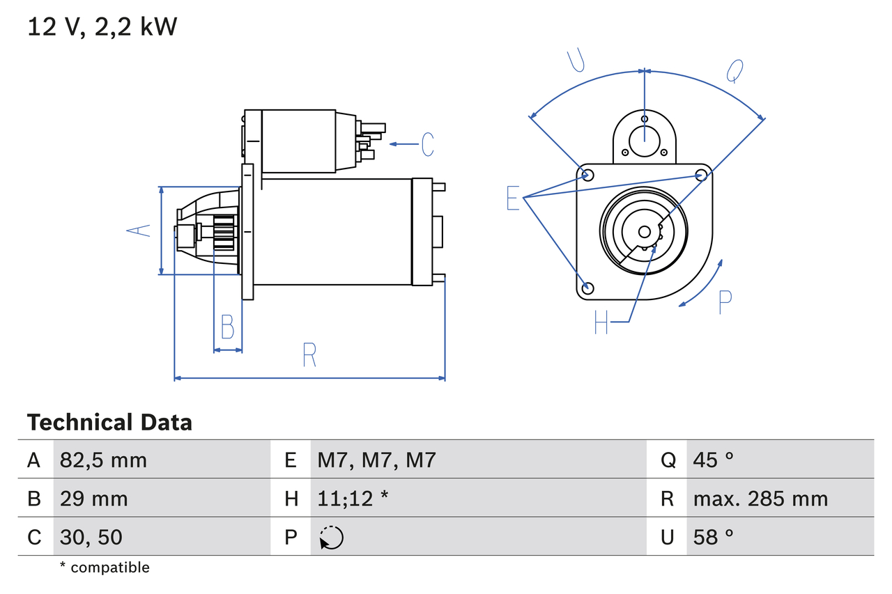 Bosch 0986010600 Starter Motor