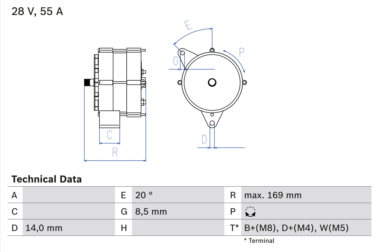 Bosch 0986034370 Alternator