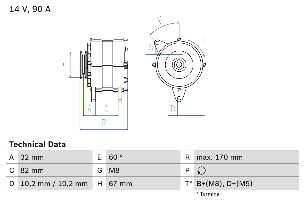 Bosch 0986036660 Alternator