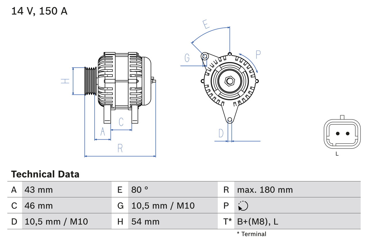 Bosch 0986046240 Alternator