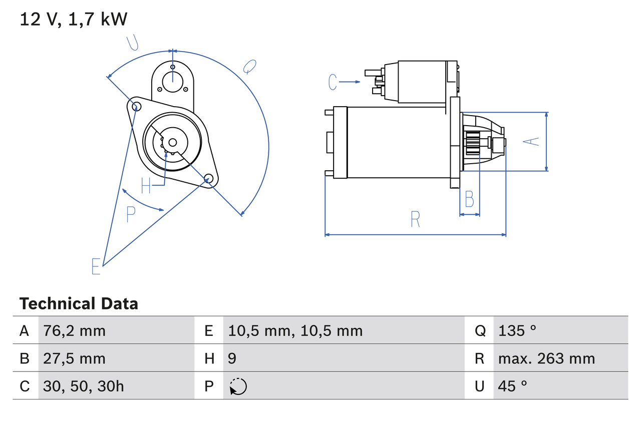 Bosch 0986014890 Starter Motor
