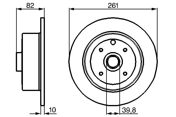 Bosch 0986478328 2x Brake Discs Pair Solid