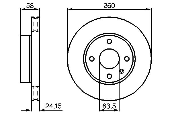Bosch 0986478346 2x Brake Discs Pair Vented
