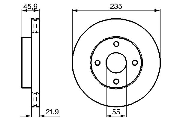 Bosch 0986478787 2x Brake Discs Pair Vented