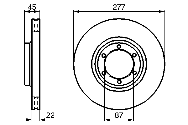 Bosch 0986478635 2x Brake Discs Pair Vented