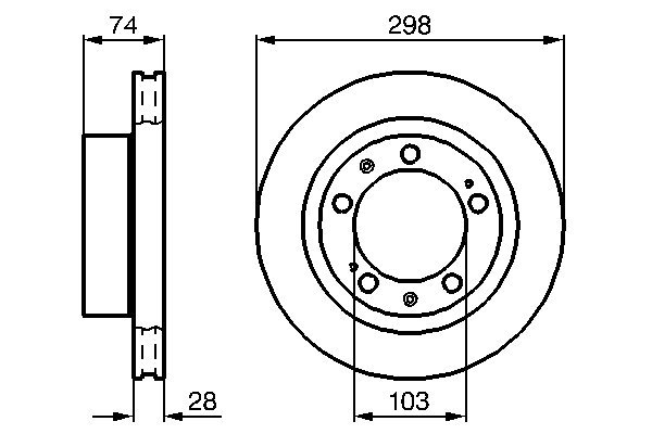 Bosch 0986478418 2x Brake Discs Pair Vented