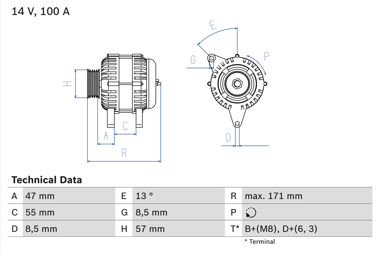Bosch 0986040370 Alternator