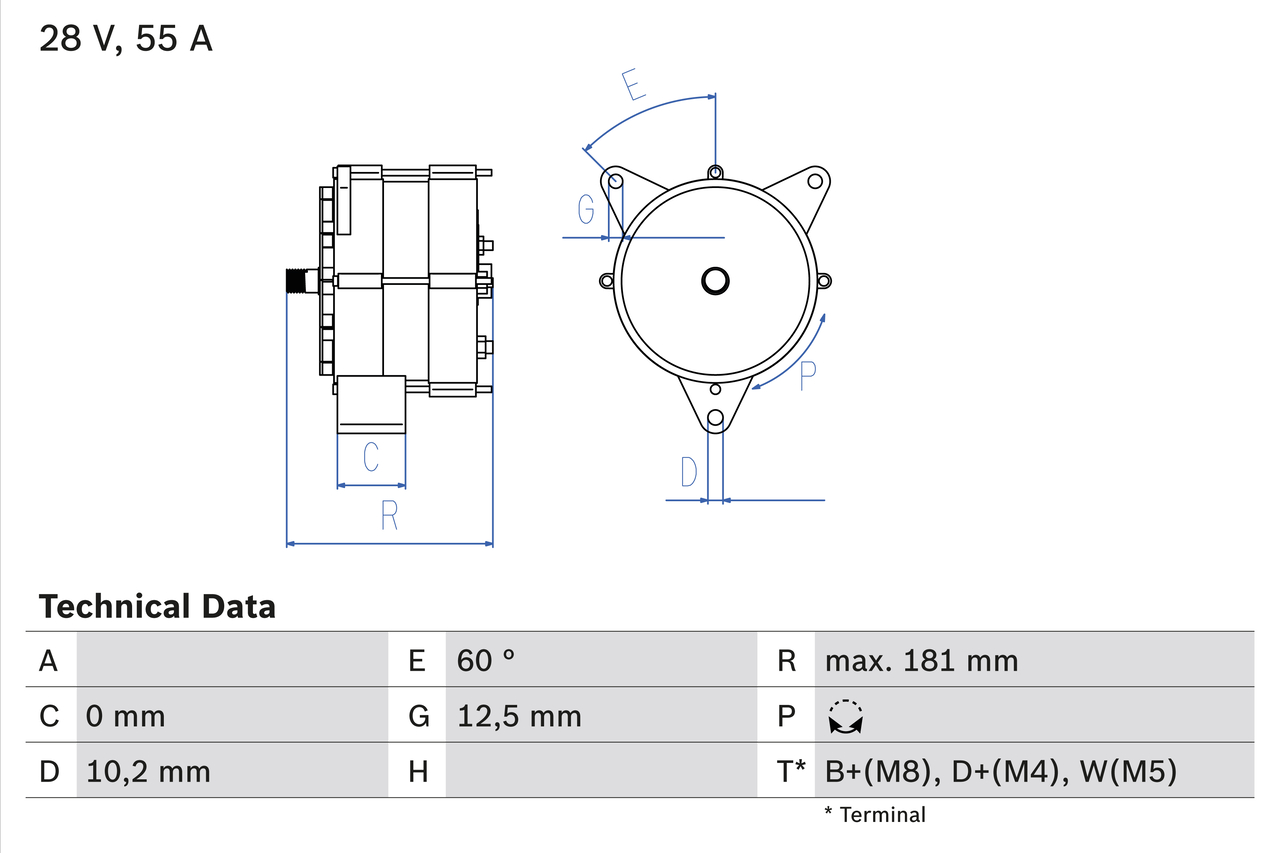 Bosch 0986037410 Alternator