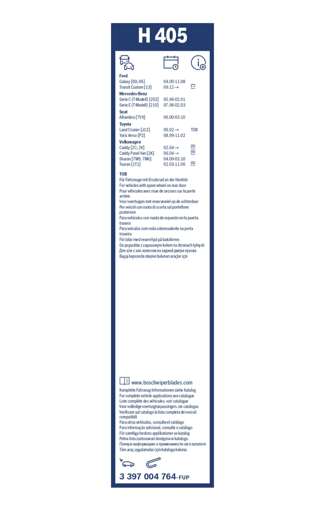 Bosch 3397004764 Rear Wiper Blade