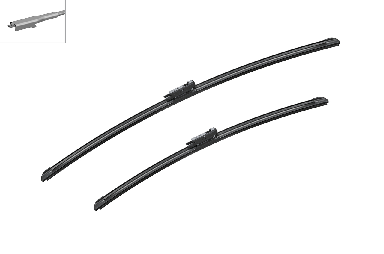 Bosch 3397007221 2x Wiper Blades (Pair) Flat / Aero type