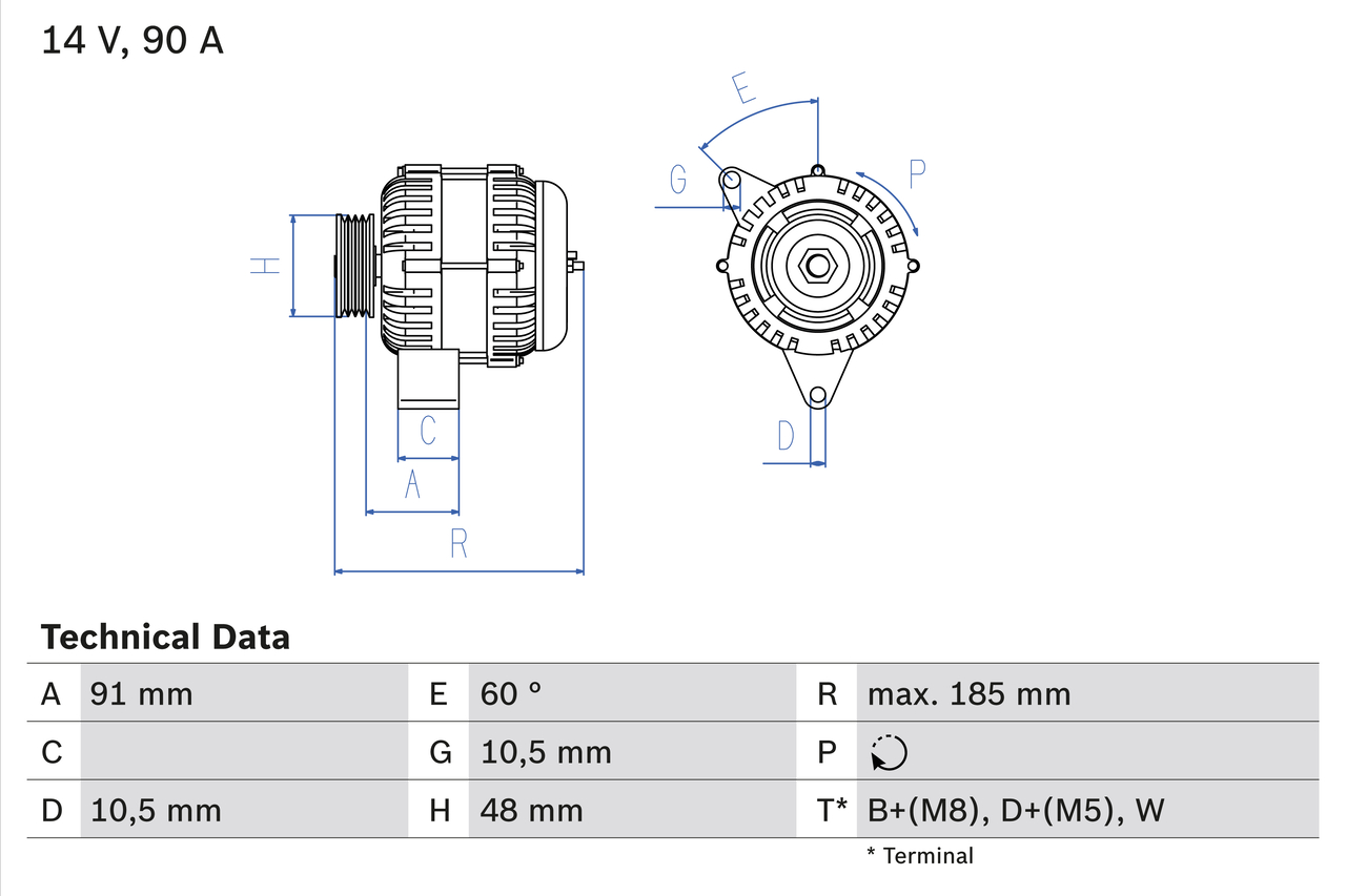 Bosch 0986038160 Alternator