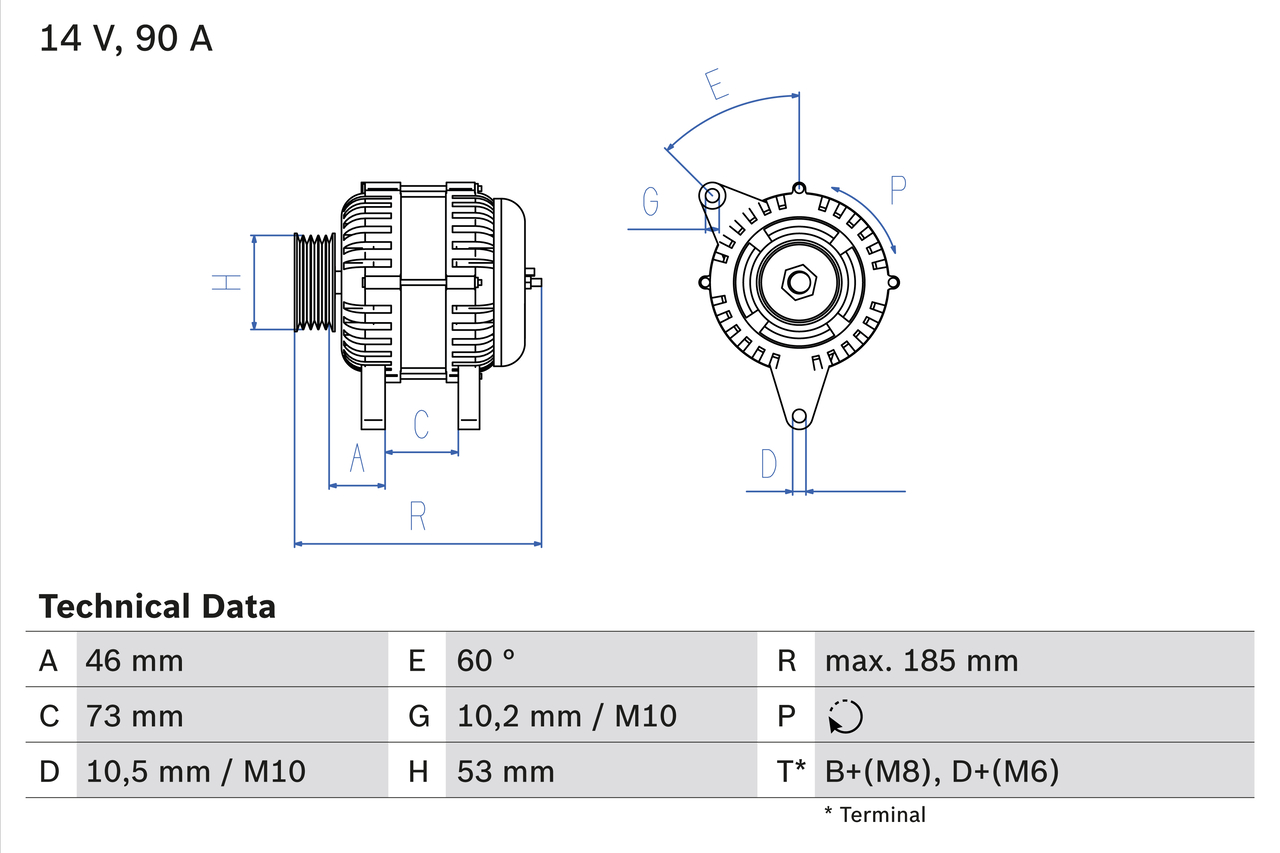 Bosch 0986040380 Alternator