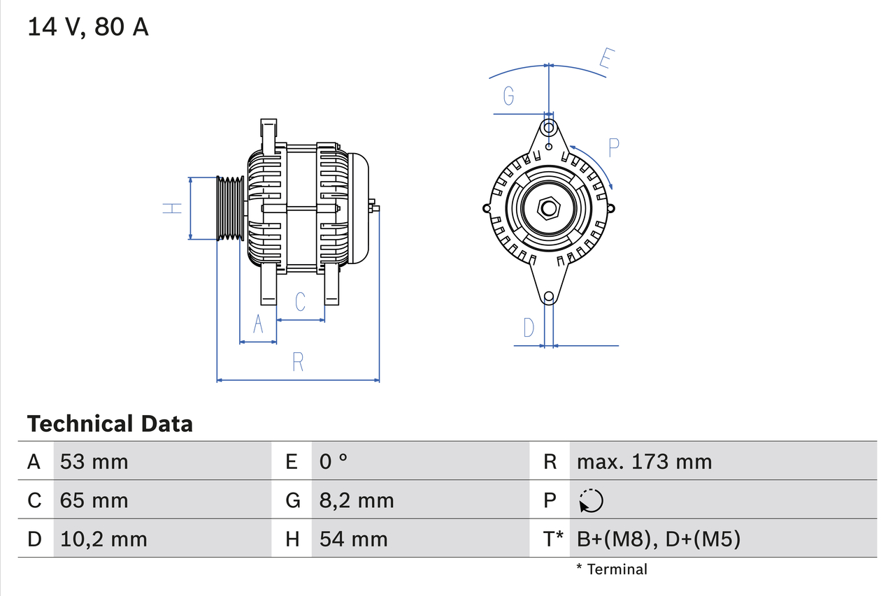 Bosch 0986041381 Alternator