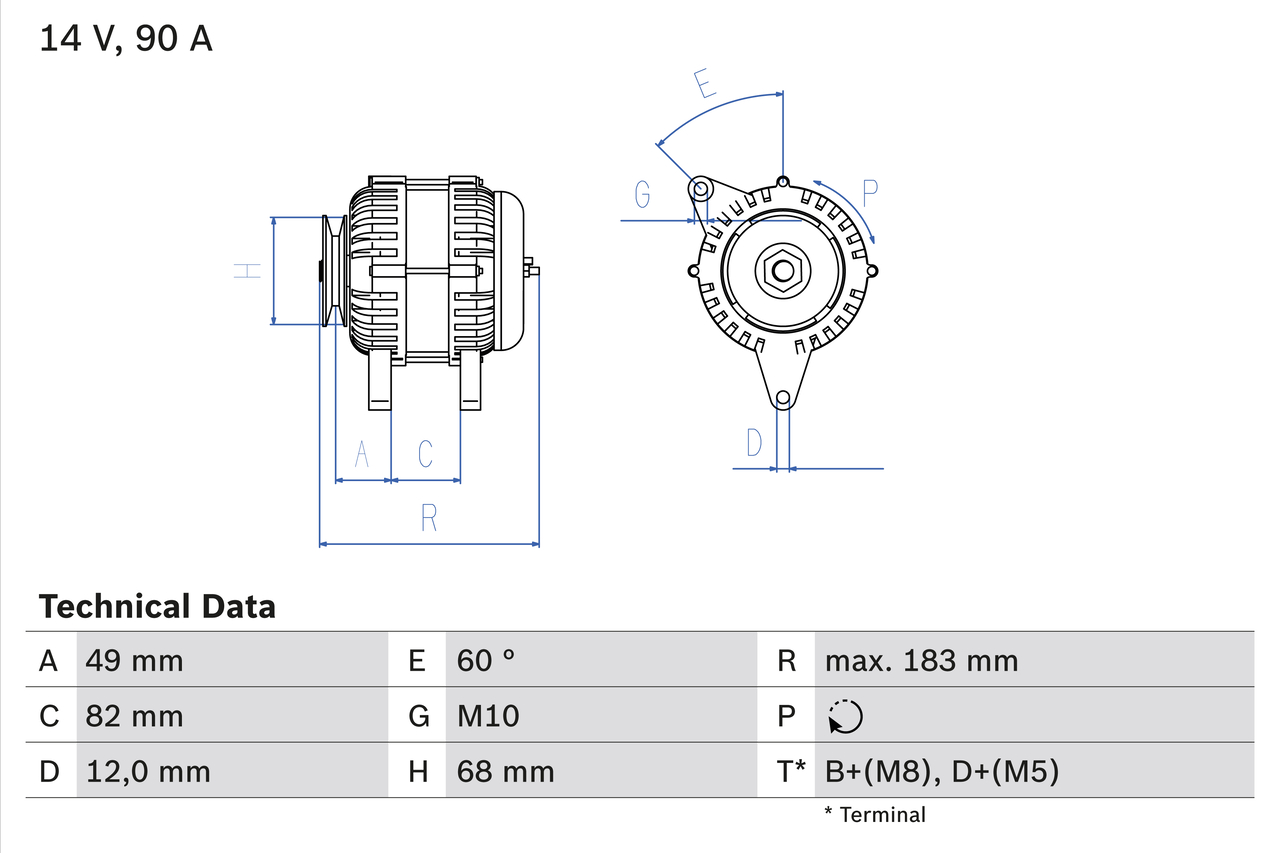 Bosch 0986041970 Alternator