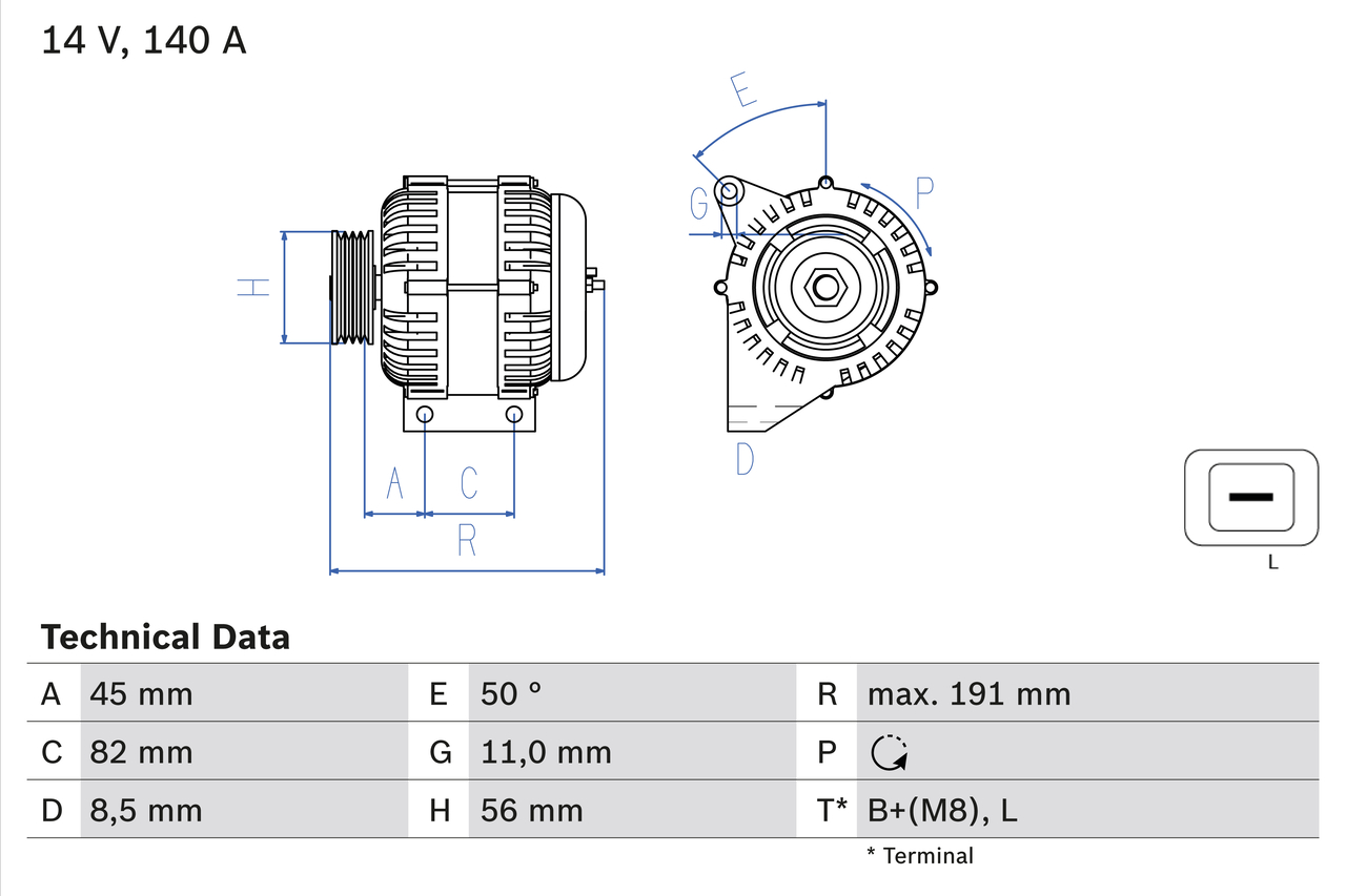 Bosch 0986042840 Alternator