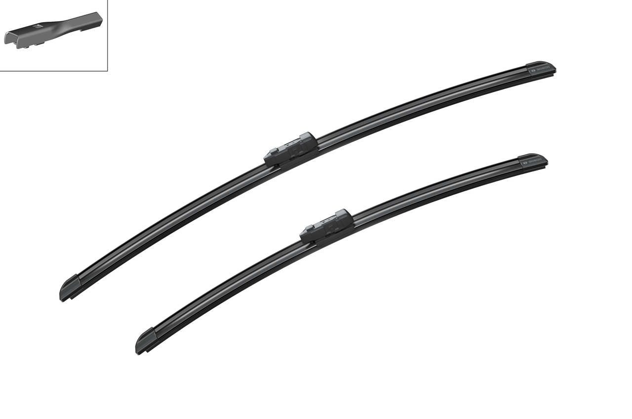Bosch 3397007298 2x Wiper Blades (Pair) Flat / Aero type