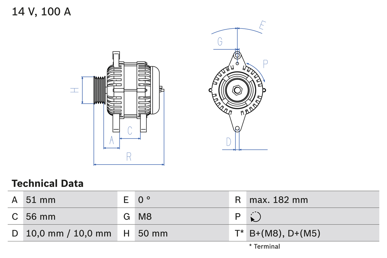 Bosch 0986043680 Alternator
