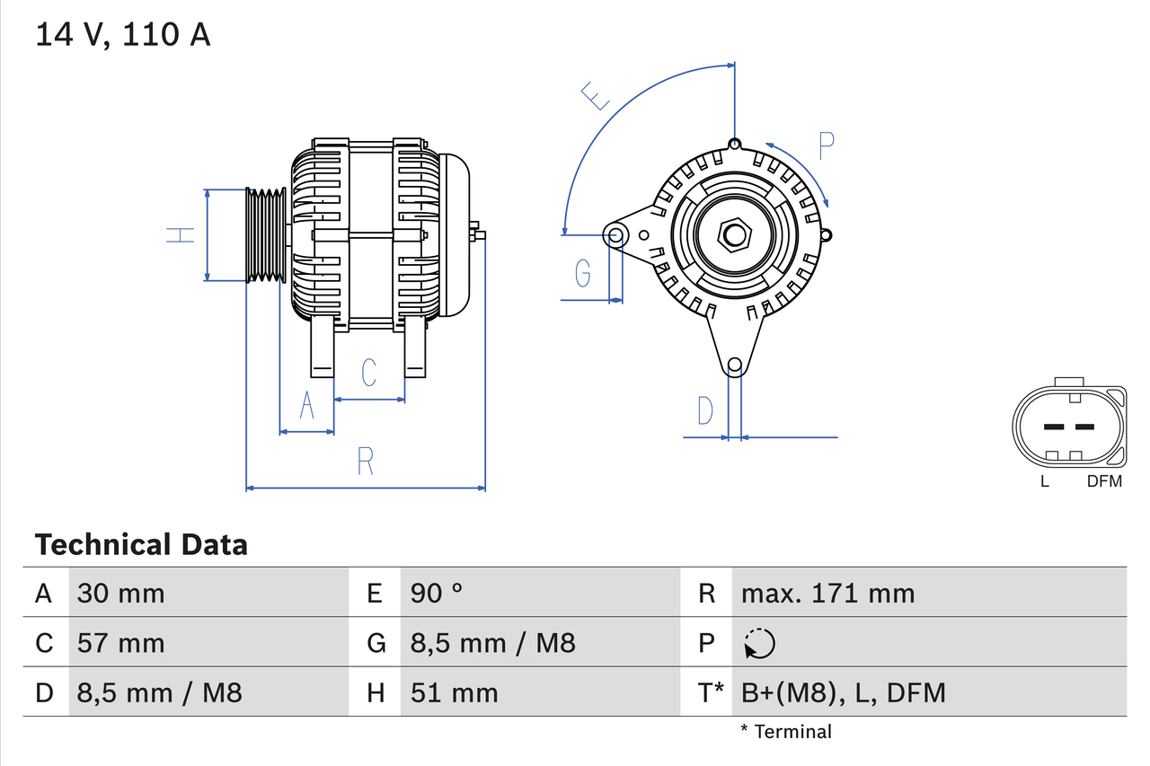Bosch 0986045320 Alternator