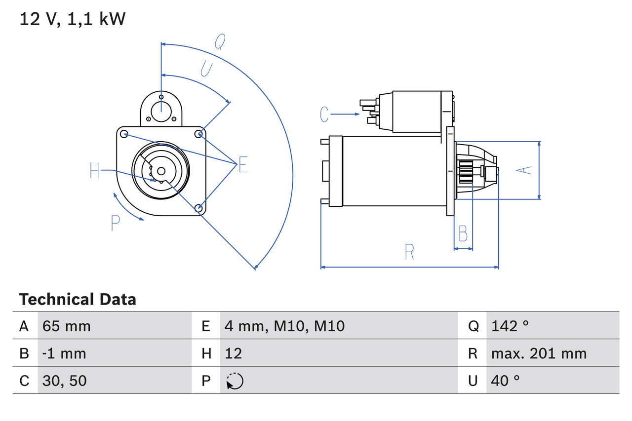 Bosch 0986021741 Starter Motor