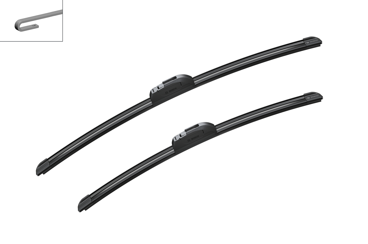 Bosch 3397007043 2x Wiper Blades (Pair) Flat / Aero type