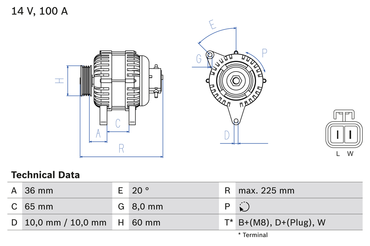 Bosch 0986043981 Alternator