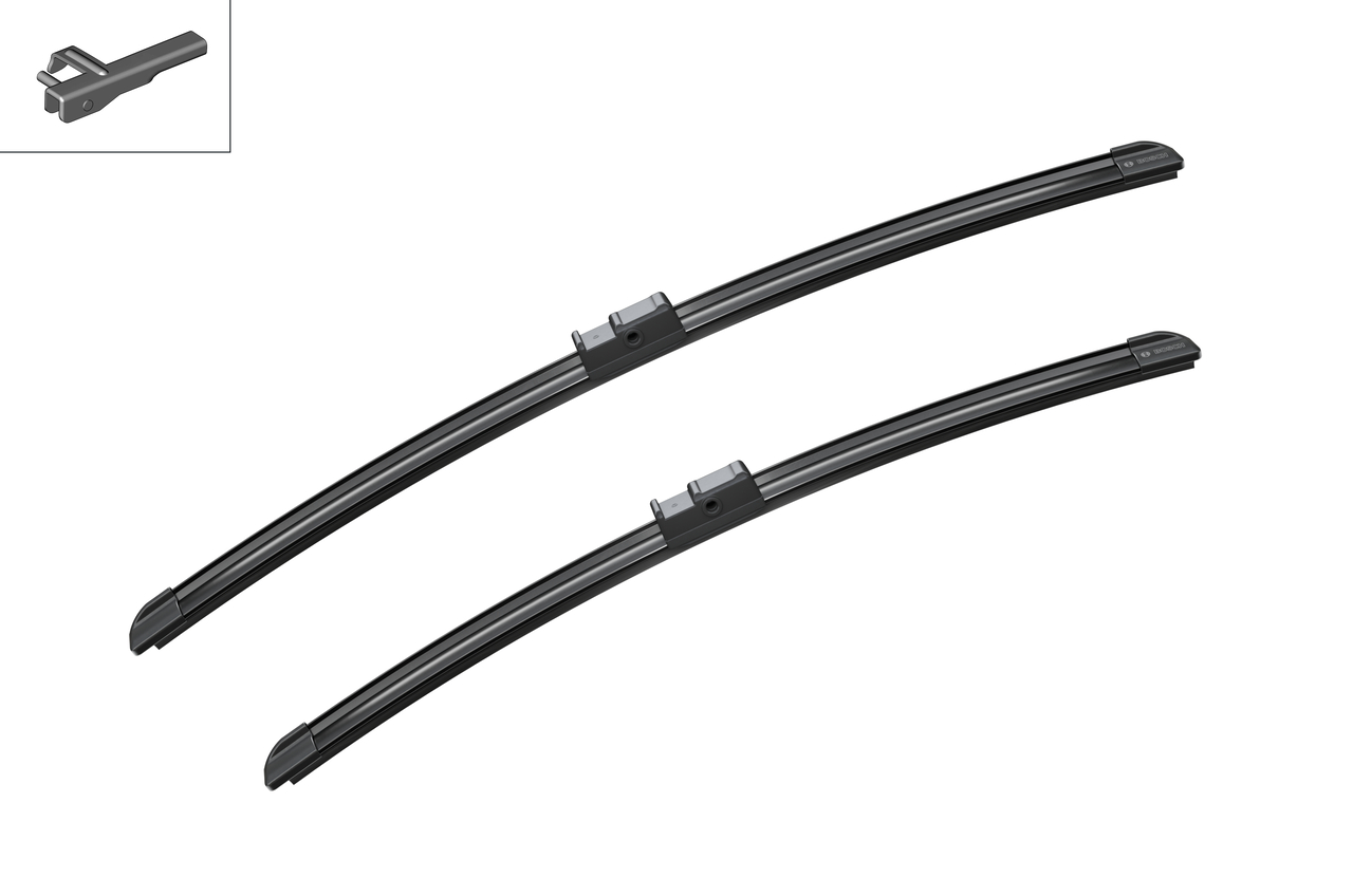 Bosch 3397118928 2x Wiper Blades (Pair) Flat / Aero type