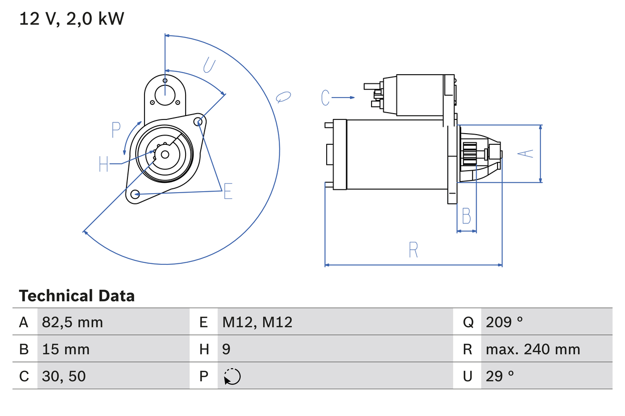 Bosch 0986021610 Starter Motor