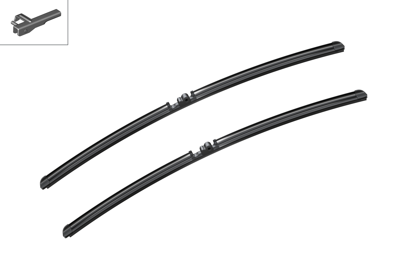 Bosch 3397118943 2x Wiper Blades (Pair) Flat / Aero type