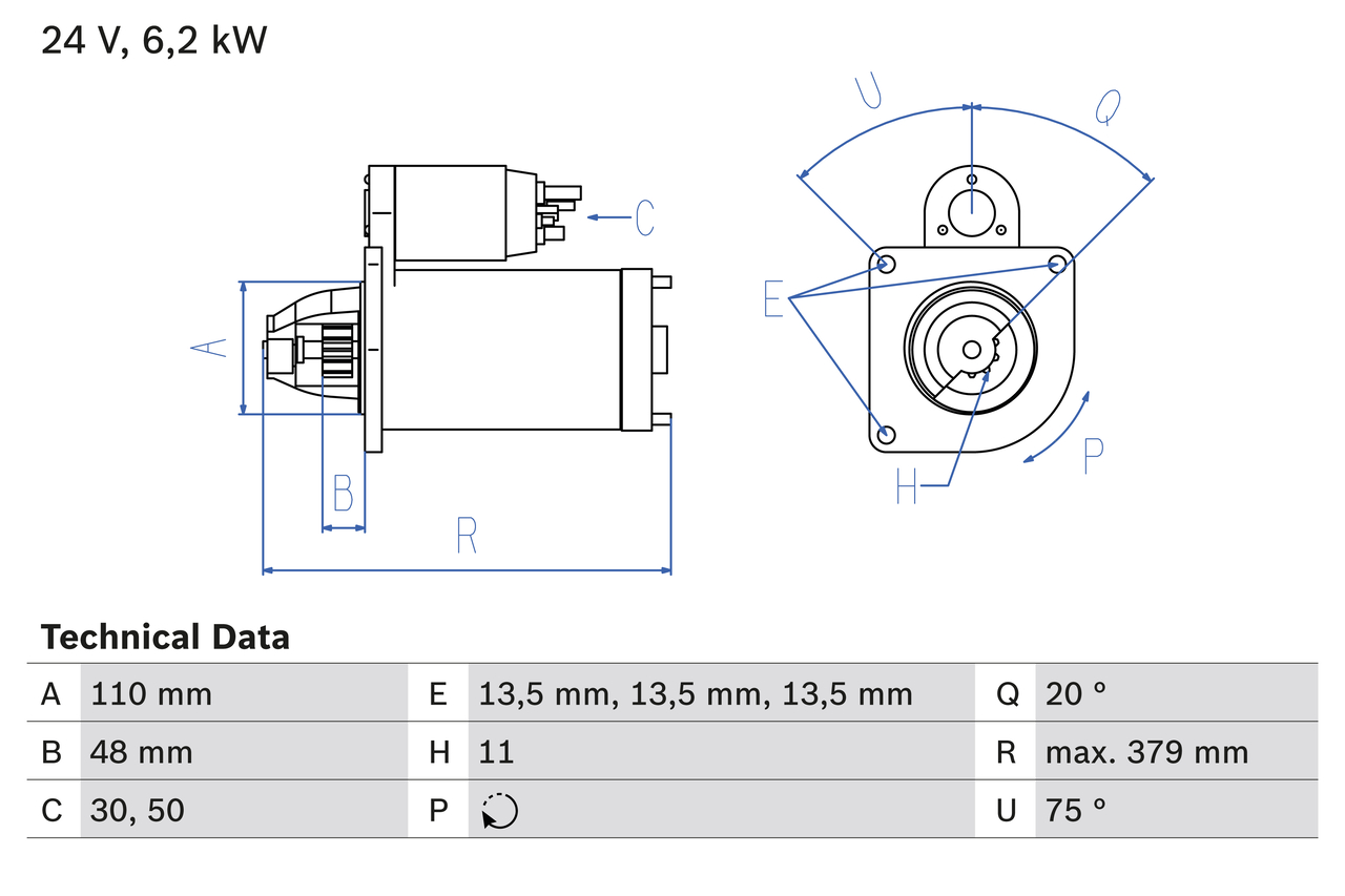 Bosch 0986018780 Starter Motor