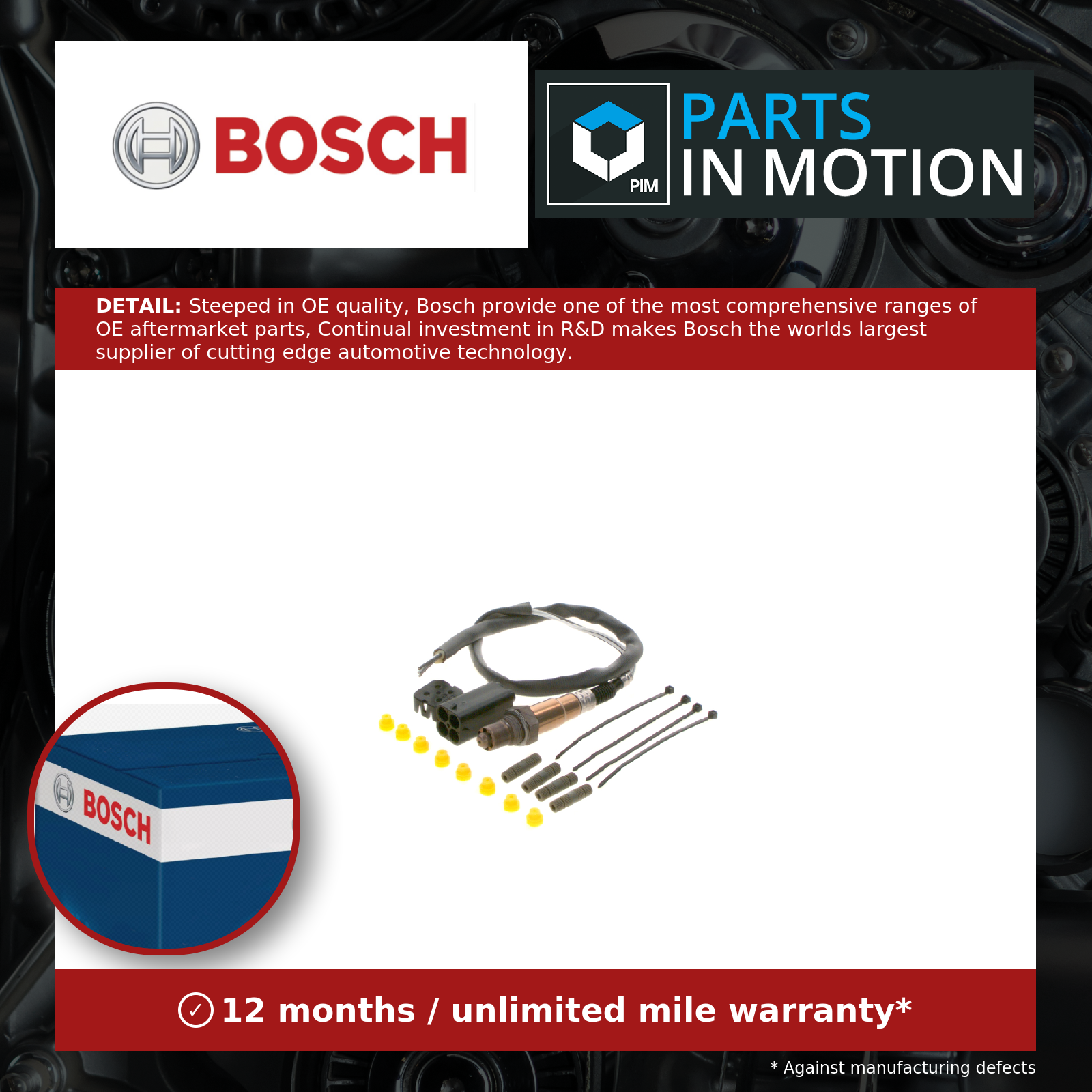 Bosch Lambda Sensor 0258986615 [PM343335]