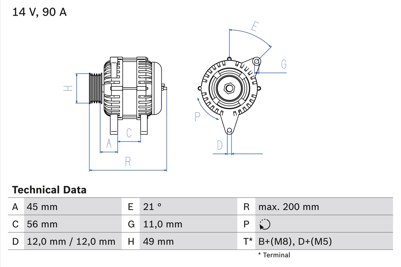 Bosch 0986046090 Alternator