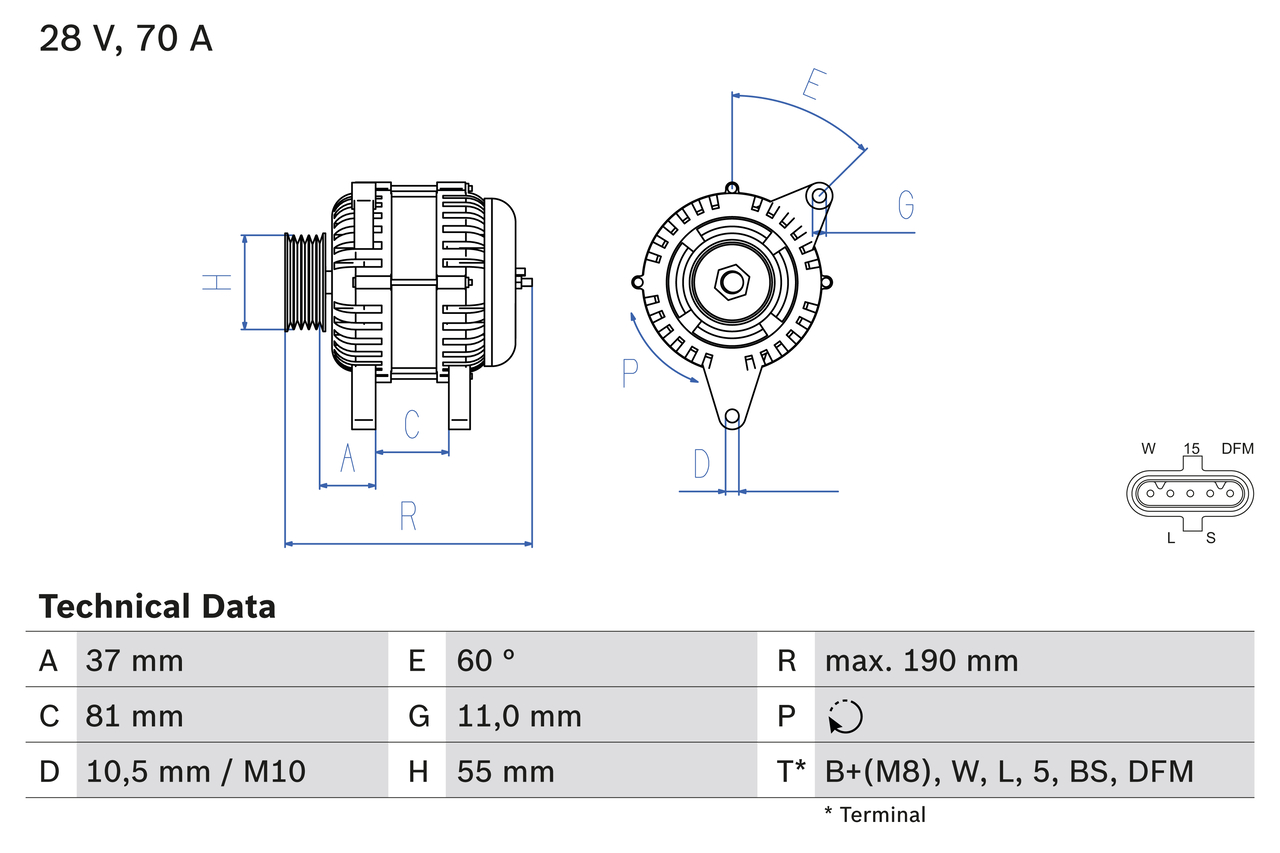 Bosch 0986045160 Alternator