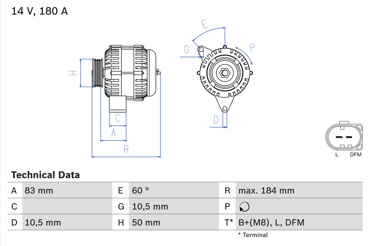 Bosch 0986047480 Alternator