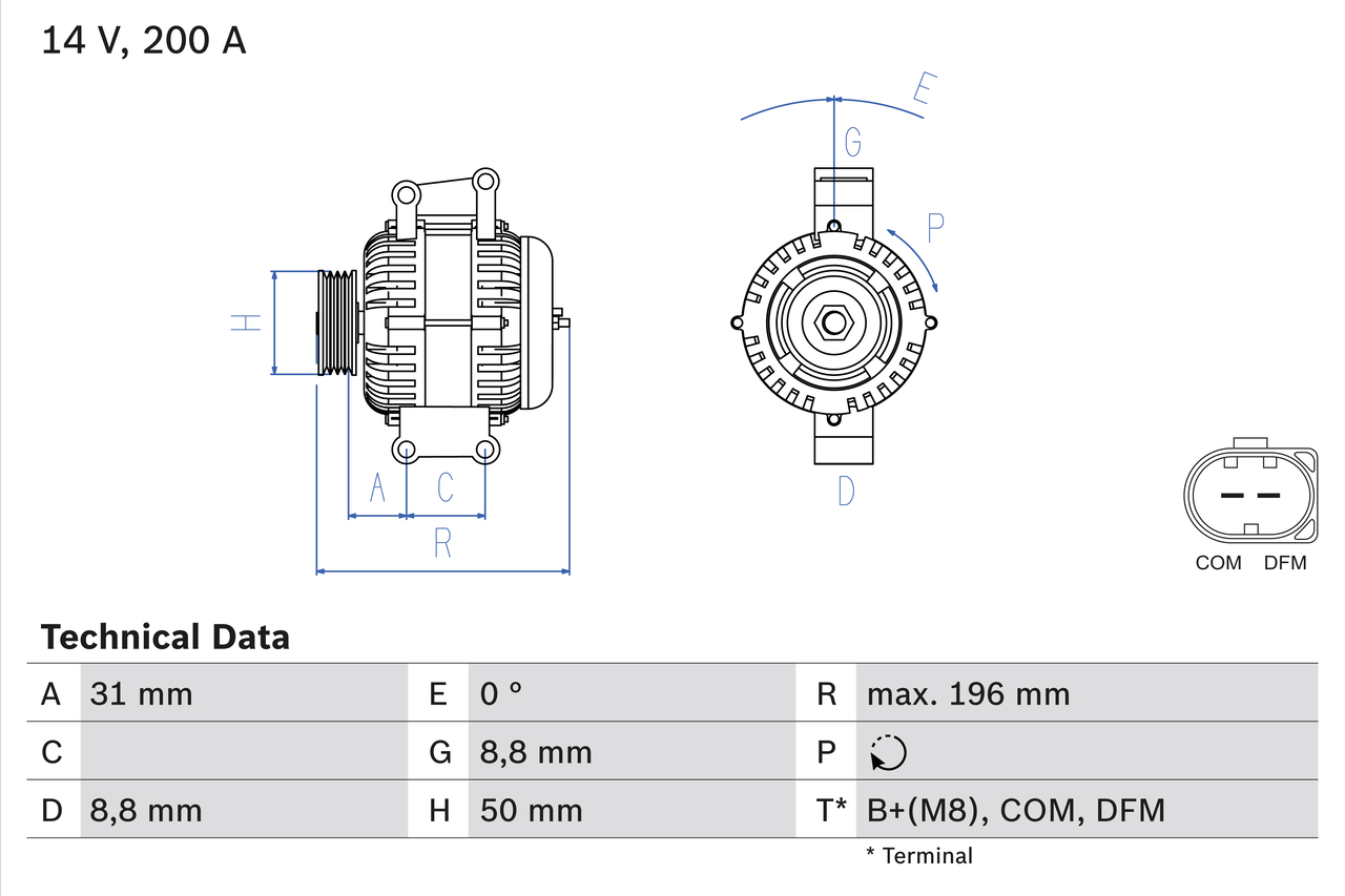 Bosch 0986047490 Alternator