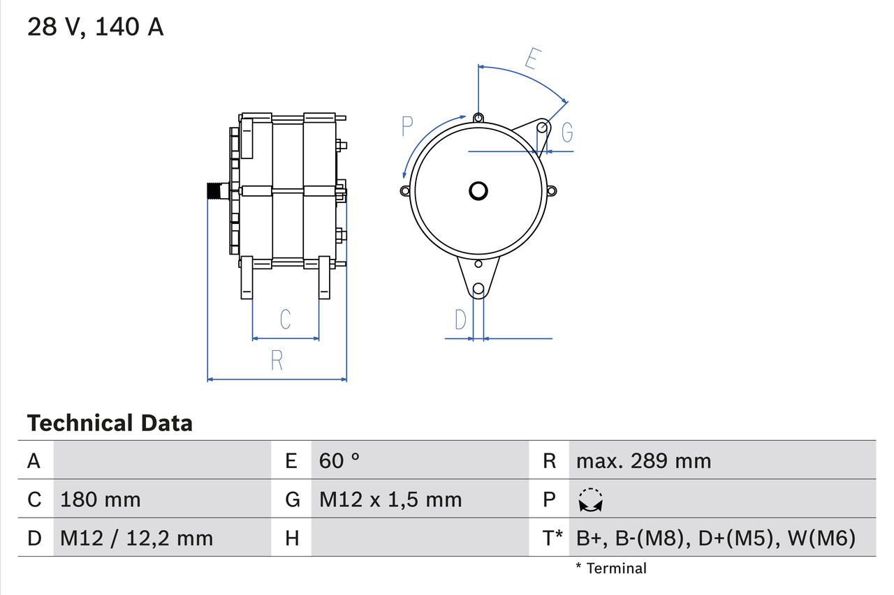 Bosch 0986046550 Alternator