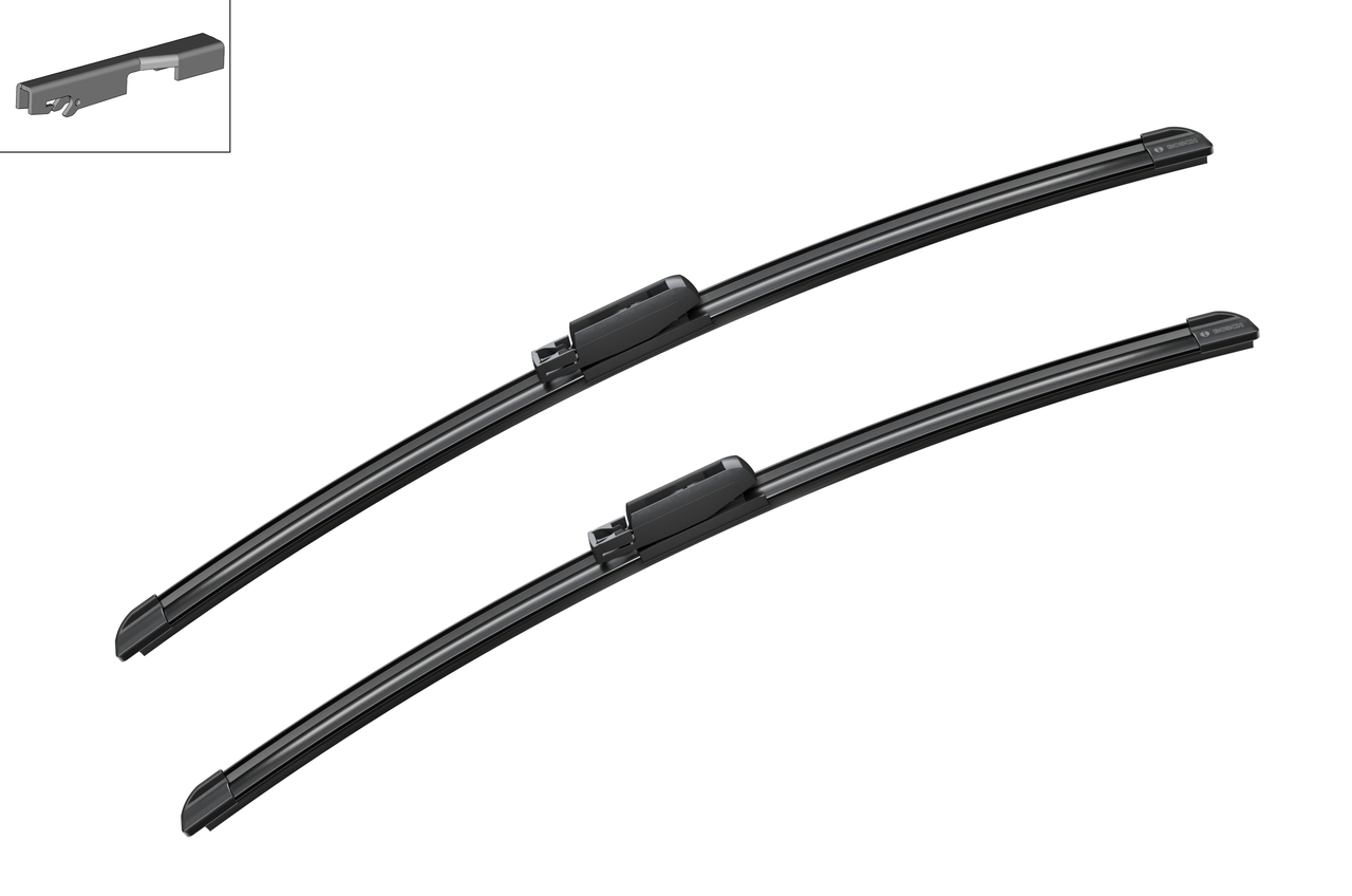 Bosch 3397009017 2x Wiper Blades (Pair) Flat / Aero type