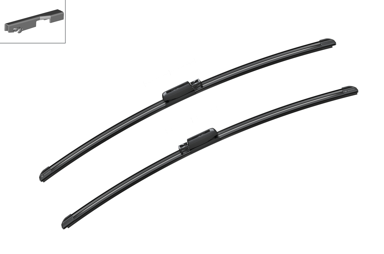 Bosch 3397118958 2x Wiper Blades (Pair) Flat / Aero type