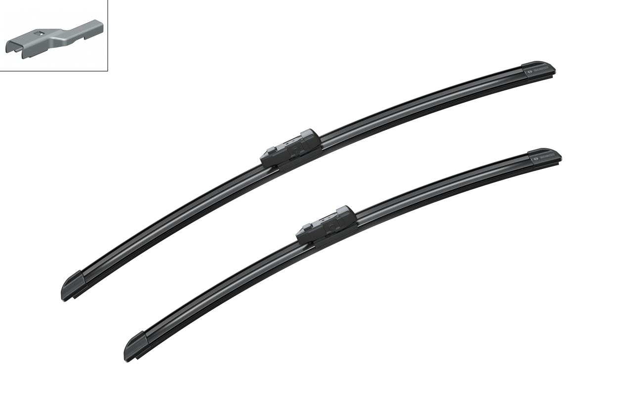 Bosch 3397007308 2x Wiper Blades (Pair) Flat / Aero type