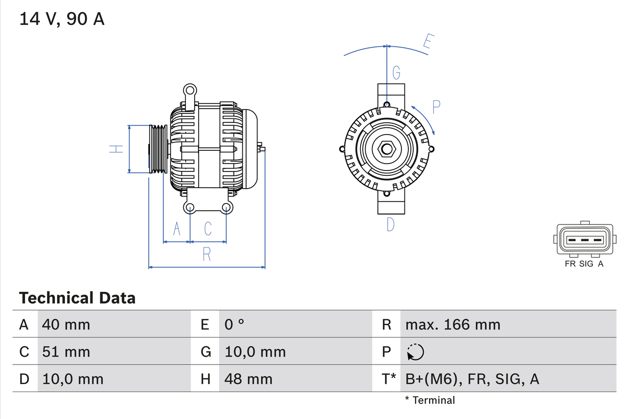 Bosch 0986049141 Alternator
