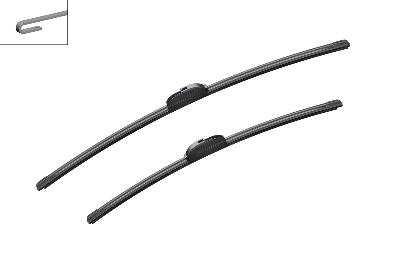 Bosch 3397007402 2x Wiper Blades (Pair) Flat / Aero type