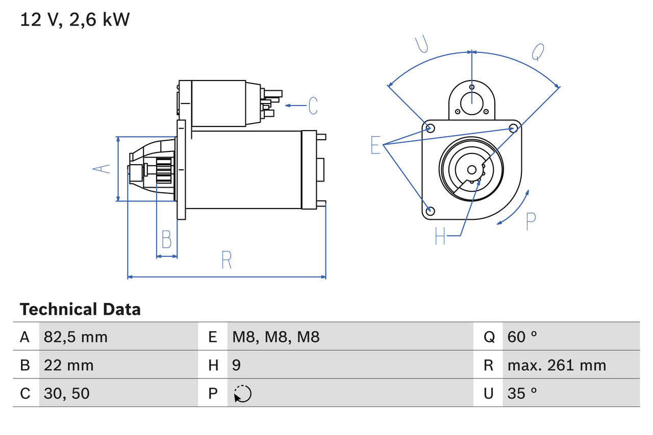 Bosch 0986021041 Starter Motor