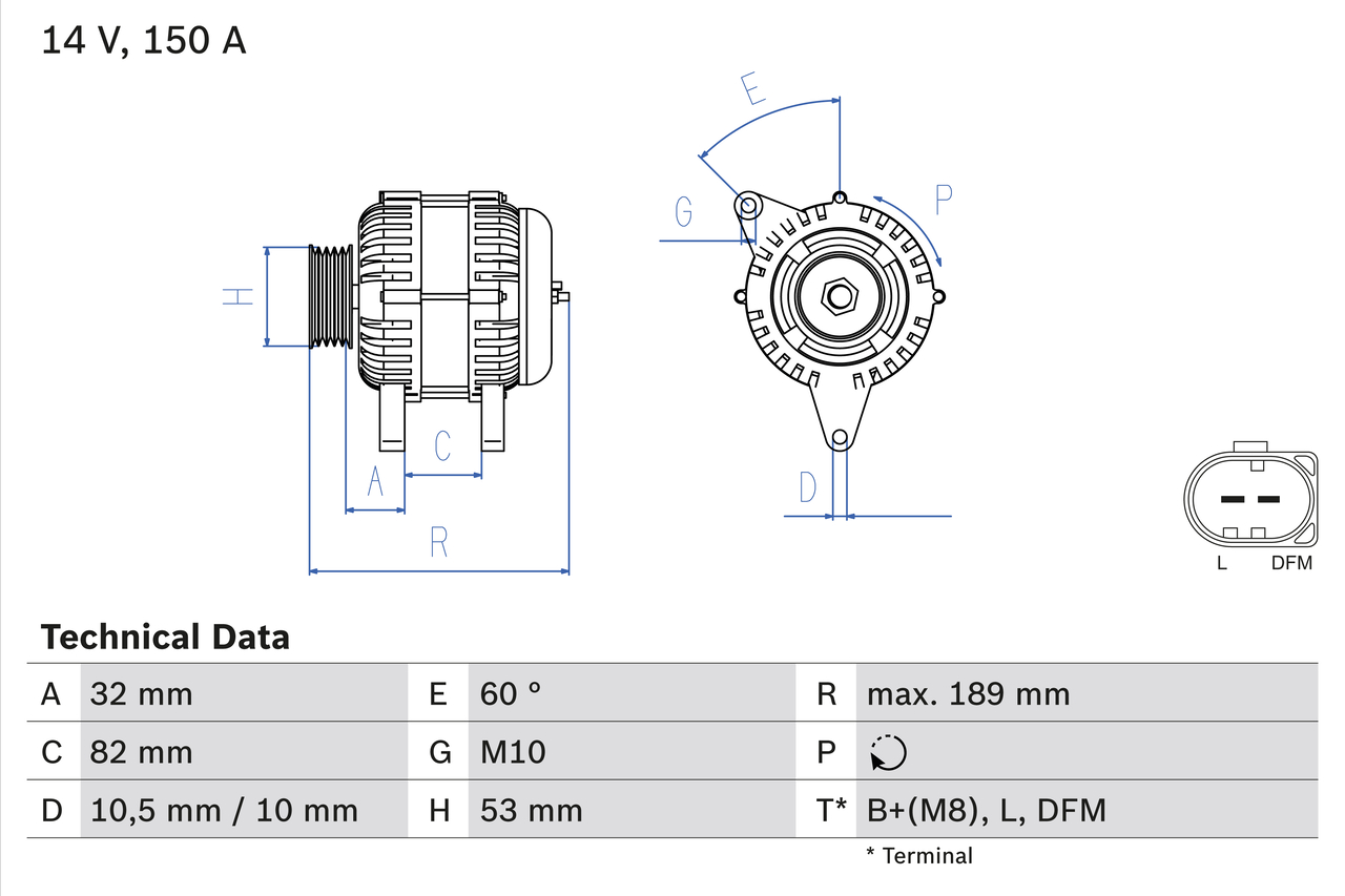 Bosch 0986047140 Alternator