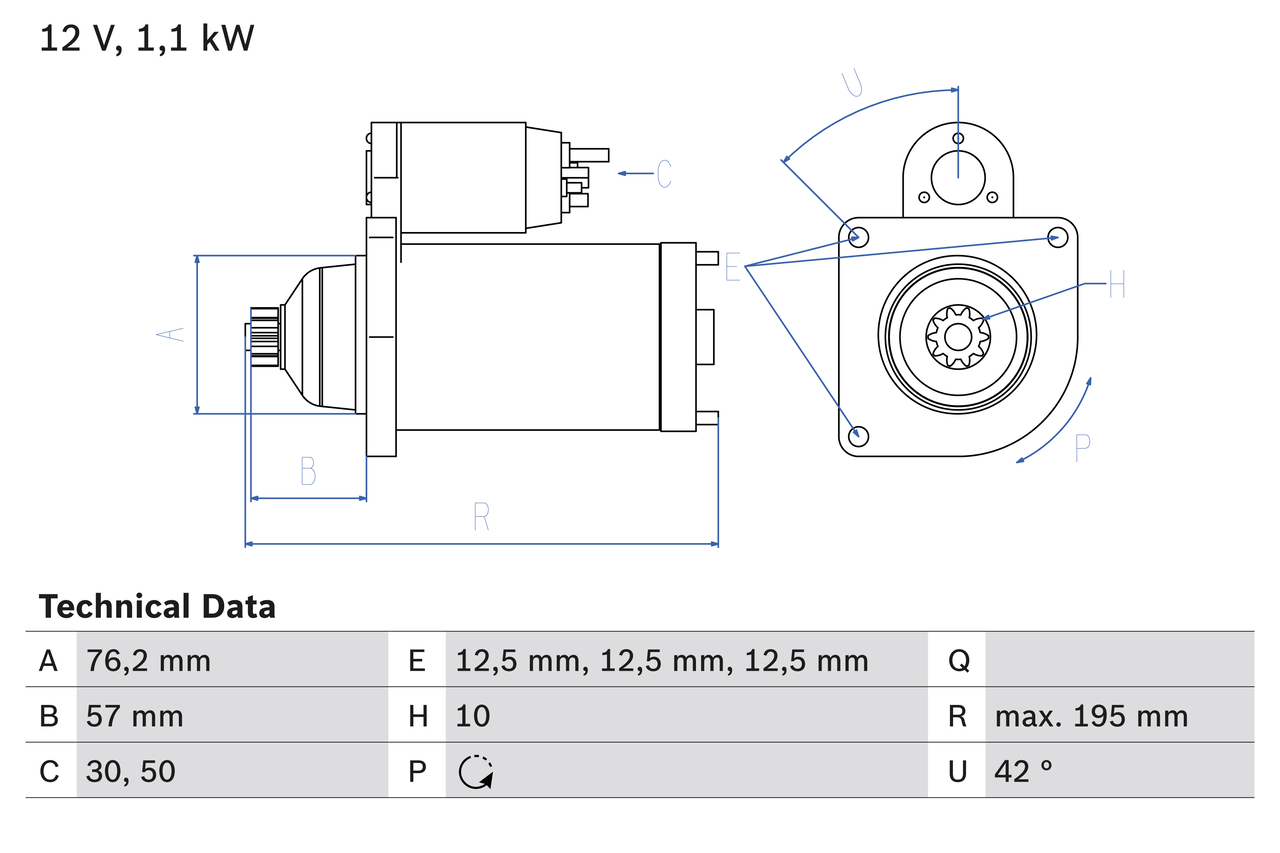 Bosch 0986020330 Starter Motor