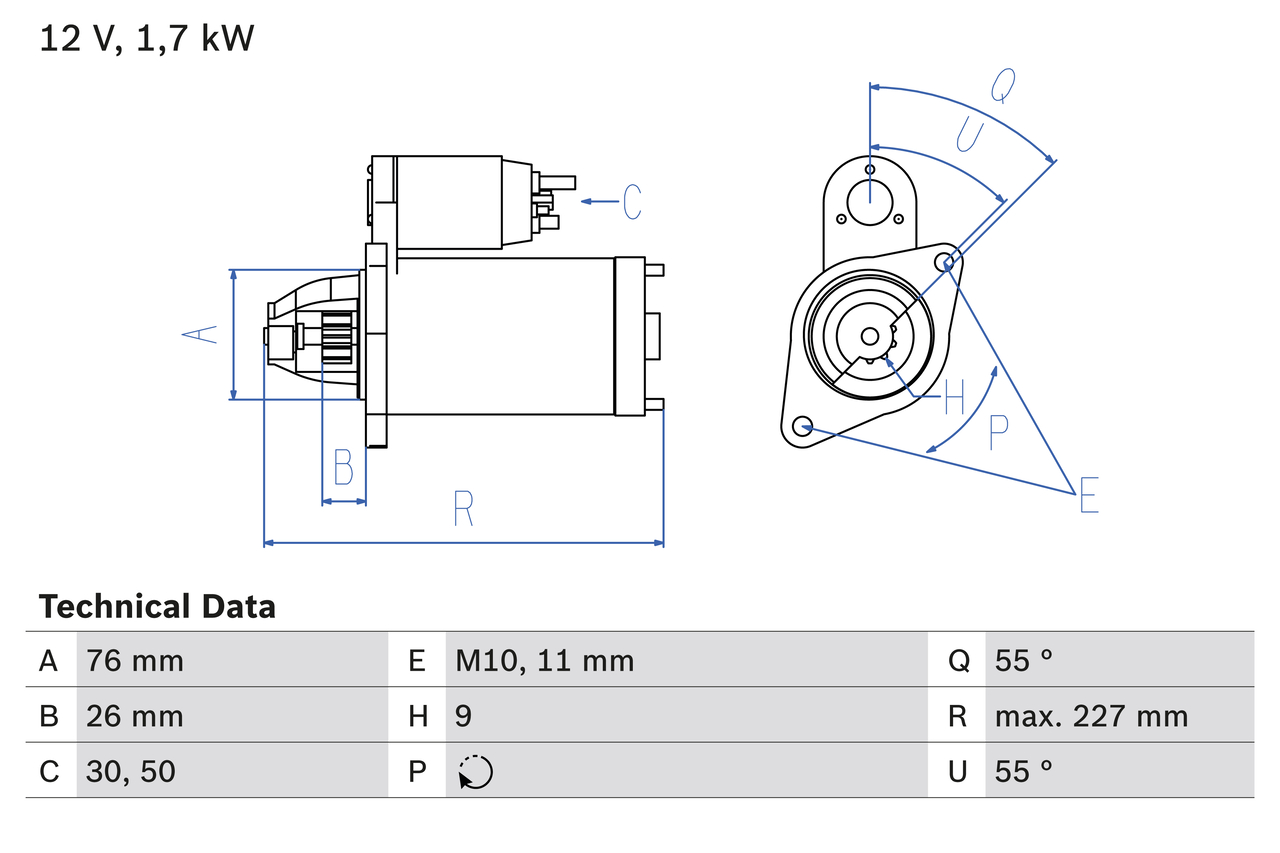 Bosch 0986023940 Starter Motor