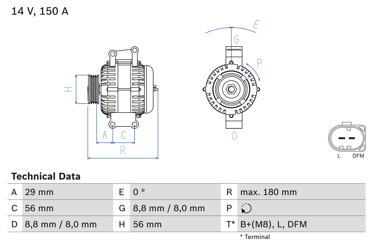 Bosch 0986044910 Alternator
