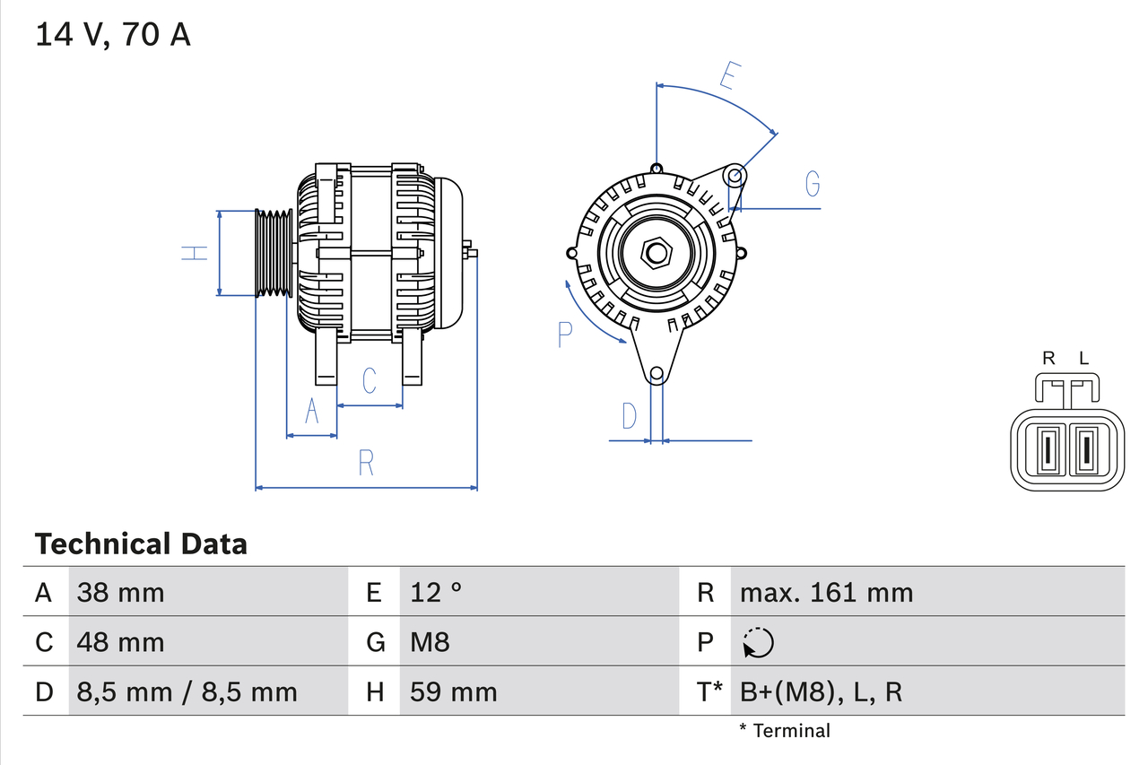 Bosch 0986049570 Alternator