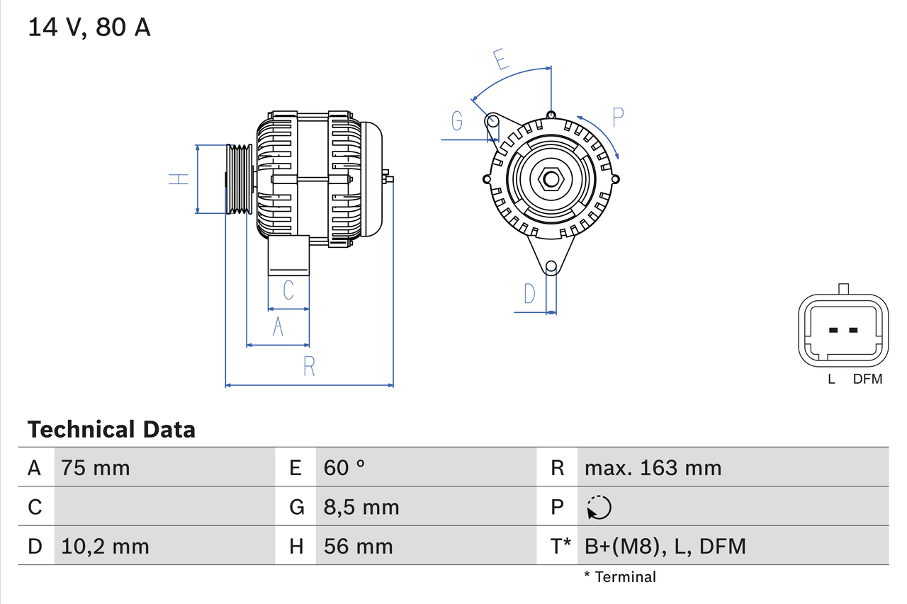 Bosch 0986049630 Alternator